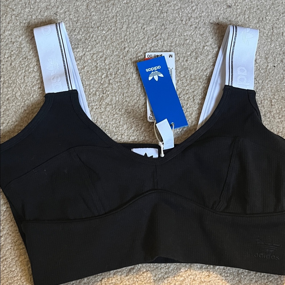 NWT Adidas Women's Black and White Sports Bra